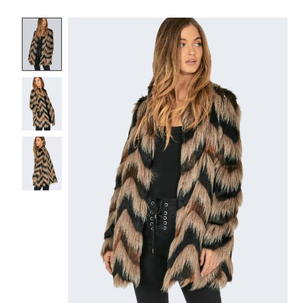 Amuse society faux fur jacket